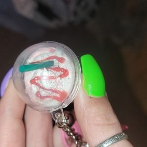 Adorable little Starbucks handmade mini strawberry shake